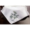 Christmas Holly Stamped Embroidery Napkins, Set of 4