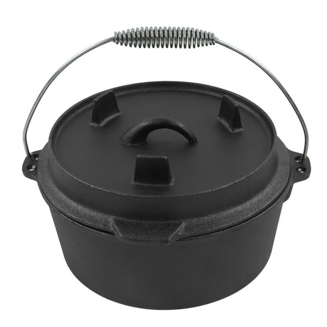 Oubit Four Hollandais de Camping, Four Hollandais de Camping avec Pot en Fonte Durabilité Prolongée