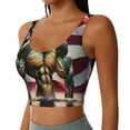 thumbnail image 2 of Goofa giant bass with big muscles Printed Sports Bras for Women, High Impact Running Bra Workout Crop Tank Tops Longline Sports Bra Push up-X-Large, 2 of 8