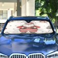 thumbnail image 4 of Yayeee Car Windshield Sun Shade Universal Fit Front Visor Protector, Beige Christmas Santa, 4 of 8