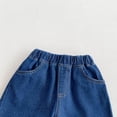 thumbnail image 4 of Jinhomg Little Boys Denim Outfits Casual Comfy Long Sleeve Button Down Jean Jacket and Elastic Waist Pants Toddler Kids 2 Piece Fall Clothes Suit Blue 100, 4 of 9
