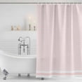thumbnail image 4 of Farmhouse Pink White Striped Waterproof Fabric Shower Curtain,Modern Stripes Waterproof Fabric Shower Curtain for Bathroom Curtains Bathtubs Hotel Washable Shower Curtains with 12 Hooks Small 36x72in, 4 of 8