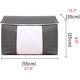 thumbnail image 2 of Bolsa organizadora de almacenamiento de ropa de gran capacidad, 3 paquetes, con asa reforzada, tela gruesa para edredones, mantas, ropa de cama, plegable con cremallera resistente, antipolvo, ventana, 2 of 7
