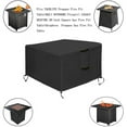 thumbnail image 6 of Heavy Duty 420D Fire Pit Cover 30x30x24.5 Inch Anti-UV Waterproof Patio Furniture Protector with Vents & Buckles for Outdoor Fire Table, 6 of 7