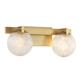thumbnail image 3 of Darien 2-Light Bathroom Vanity Light in Warm Brass, 3 of 6