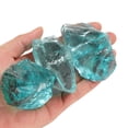 thumbnail image 4 of Uxcell Fire Glass for Fire Pit, 1.97"-3.15" High Luster Reflective Glass Rocks, Blue, 4 of 5