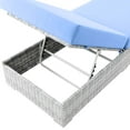 thumbnail image 5 of Modway Convene Rattan Weave Outdoor Patio Chaise in Light Gray/Light Blue, 5 of 8
