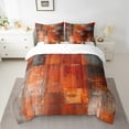 thumbnail image 2 of Contemporary Abstract Queen Bedding Sets 7pcs Orange Red Grey Watercolor Comforter Set, Oil Painting Bed in a Bag Vintage Grunge Bedding Comforter Sets Men Women Bedroom Decor, 2 of 4
