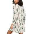 thumbnail image 2 of joogoo Nutcracker Soldiers Christmas Women's Long Sleeve Nightgown Sleepwear L, 2 of 8