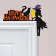 thumbnail image 1 of Decoraciones para puertas de Halloween, 1 pieza de madera con forma de calabaza, fantasma, bruja, letrero para esquinas de puertas de Halloween, adorno para el hogar, la oficina, festival, decoración, 1 of 6