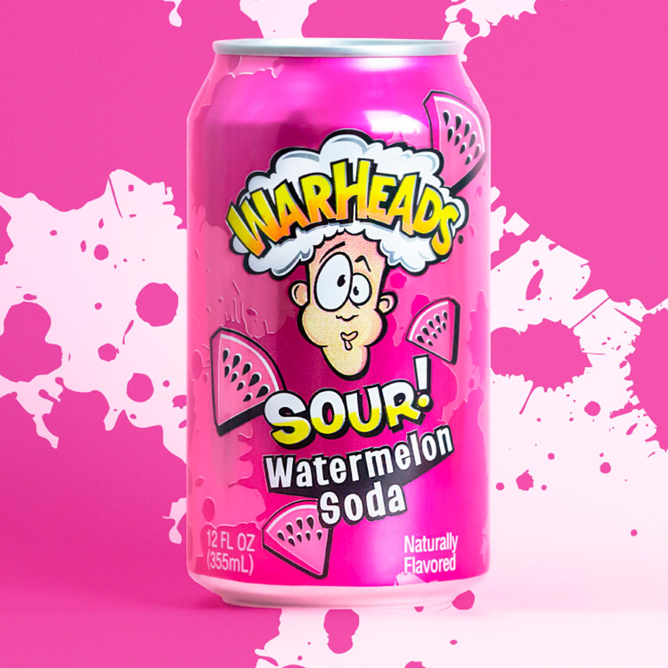 Warheads Sour Soda Watermelon 12oz Cans