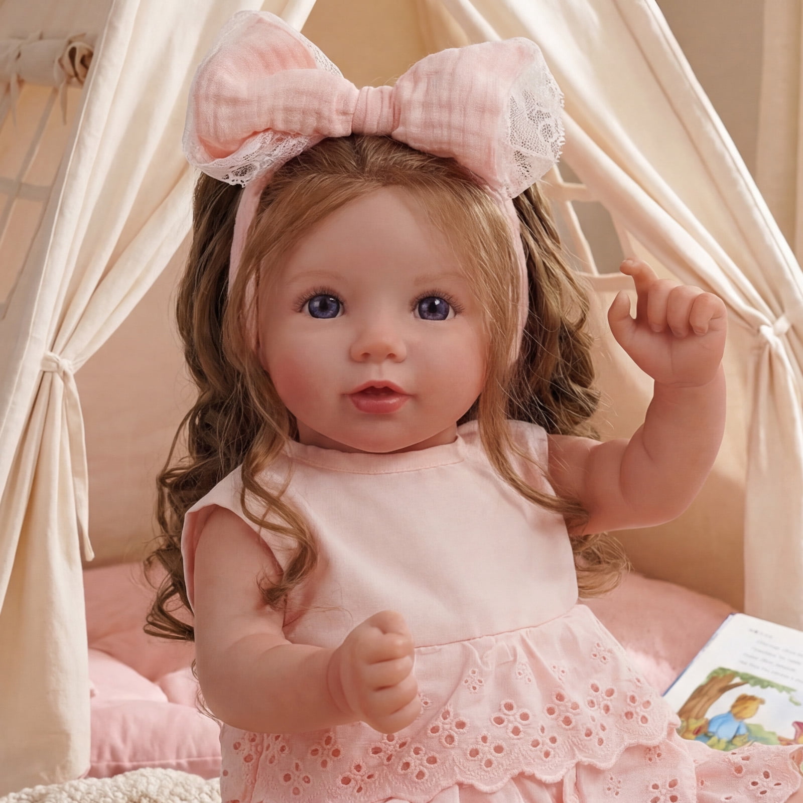 RSG Lifelike Reborn Baby Dolls - 20 Inch Baby Dolls Blond Girl Handmade Real Life Baby Dolls with Clothes for Kids Age 3+