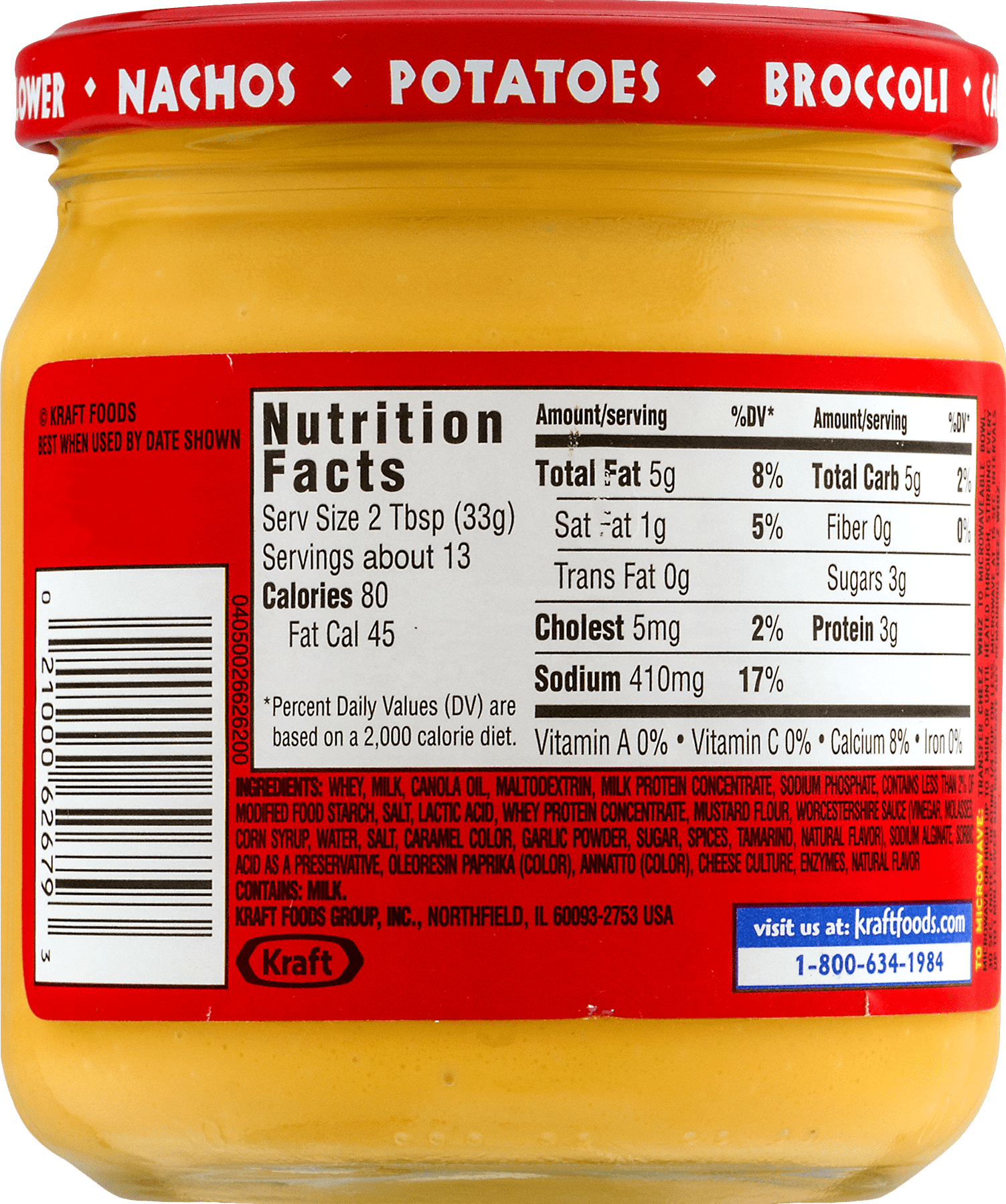 calories in cheese dip