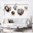 thumbnail image 4 of Designart "Marbled Meditations Gold and Pink II" Abstract Marble Metal Wall Art Set of 5 Piece, 4 of 5
