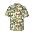 thumbnail image 6 of Wukai Jungle Animals Men's Hawaiian Shirt Short Sleeve Casual Button Down Summer Beach Aloha Shirt Tropical Print Holiday Party, 6 of 8