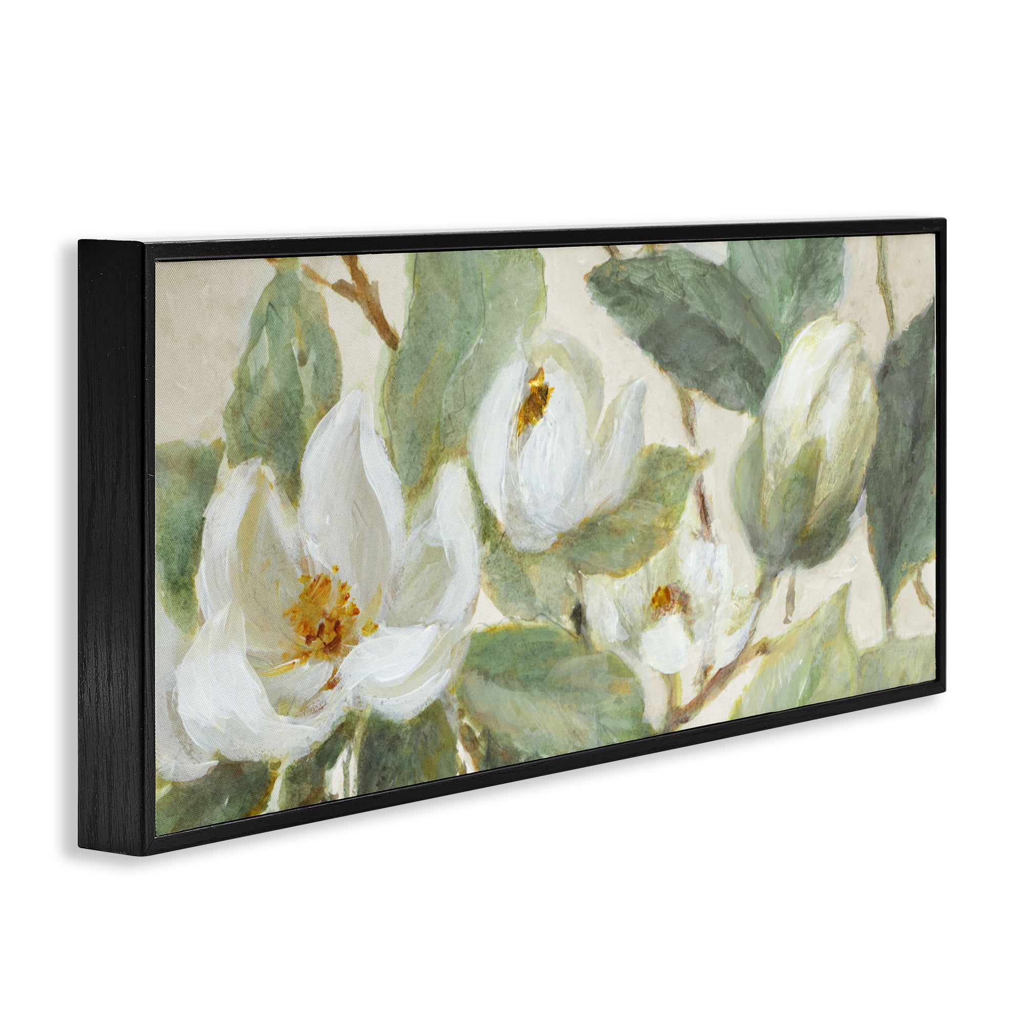 Stupell Industries Delicate Magnolia Dreaming Black Framed Giclee Art, design by Lanie Loreth
