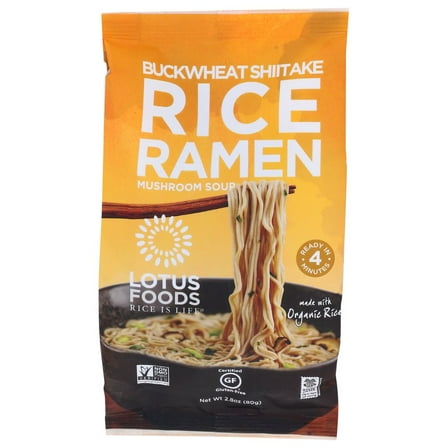 Lotus Foods Buckwheat Mushroom Brown Rice Ramen, 2.8 Ounce -- 10 per case