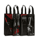 thumbnail image 1 of Juego de bolsas de regalo para botellas de vino modernas laminadas en negro, 12 piezas, 1 of 3