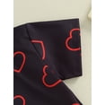 thumbnail image 5 of Toddler Baby Boy Valentines Day Outfits Short Sleeve Heart Print Shirt + Shorts Set, 5 of 8