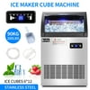 ZOKOP Commercial Stainless Steel Freestanding Ice Maker Cube Machine, 200lbs/24H for Home/Kitchen/Office/Restaurant/Bar/Coffee Shop