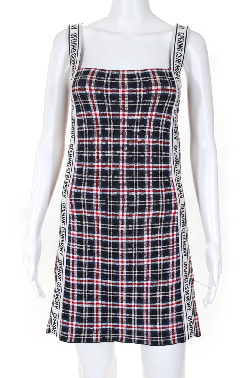 Pre owned Opening Ceremony Womens Elastic Logo Mini Dress Blue Size 4 12364789 in Dominican Republic at DOP 11278 Rating 5