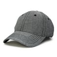 thumbnail image 4 of DALIX Premium Chambray Low Crown Cap Curved Bill 6 Panel Hat (Gray), 4 of 7