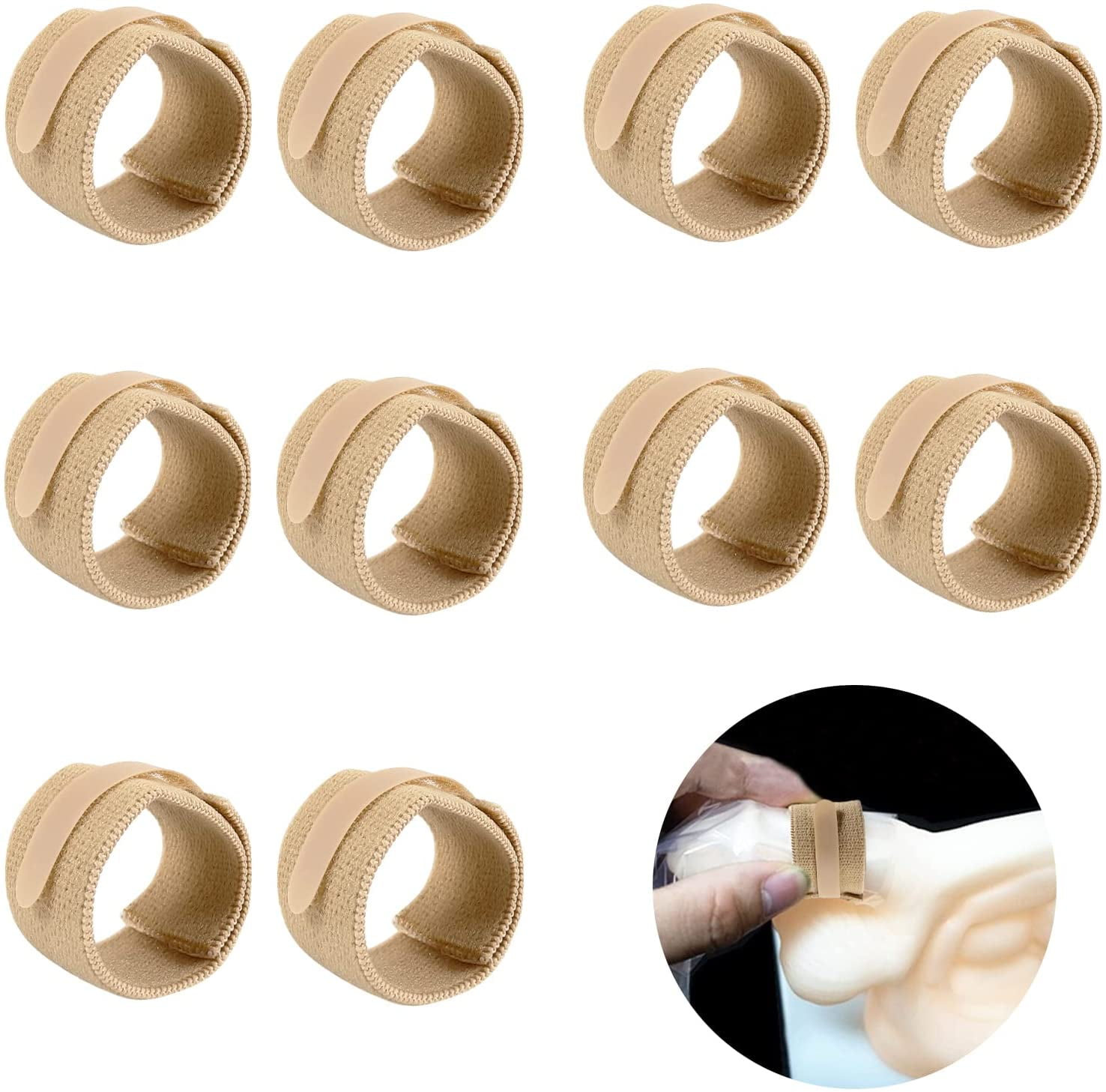 Yxmeiguo 10pcs Male External Catheter Strap, Adjustable & Reusable