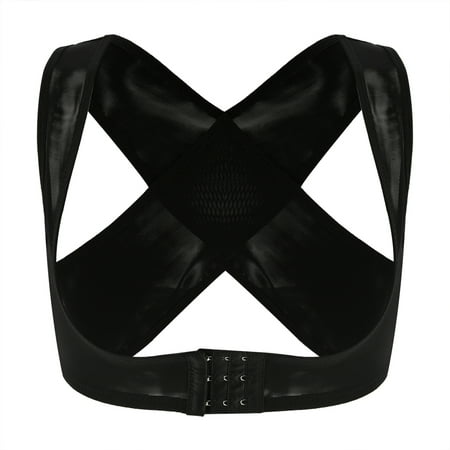 - HERCHR Posture Corrector Shapewear for Women - Back Tops Breast Support Corset Compression Bra Chest Brace Up X Strap Vest - Hunchback Relief Humpback Correction Brace Prevent Sagging, Black