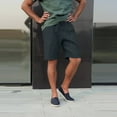 thumbnail image 3 of JGNGSHN Mens Summer Cotton Linen Shorts Solid Color Beach Shorts with Drawstring Pockets for Vacation, and Outdoor Activities, 3 of 9