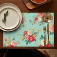 thumbnail image 5 of Pioneer Flower Floral Print Pattern Summer Placemats Table Placemats Set Of 4-Linen Kitchen Washable Placemats Table Mats 12x18 Inch Non-Slip Heat Resistant, 5 of 5