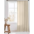 thumbnail image 3 of Sheer Curtains 96 Inches Long, Brown Stripe Semi Sheer Curtains Light Filtering Window Treatment, Modern Farmhouse Texture Geometric Privacy Voile Drapes for Living Room Bedroom 52x96 Inch, 3 of 7