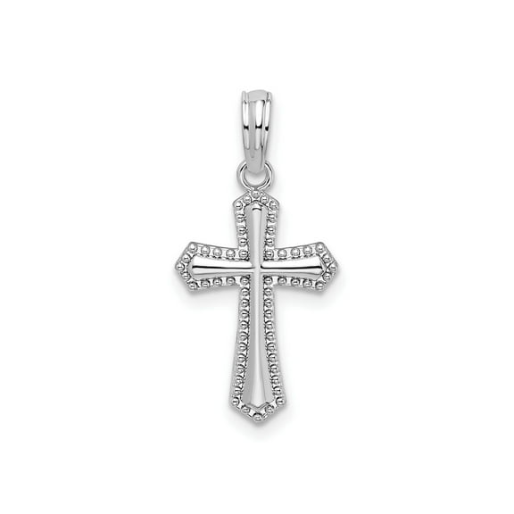 FJC Finejewelers 925 Sterling Silver Polished Beaded Passion Cross Charm 11 mm