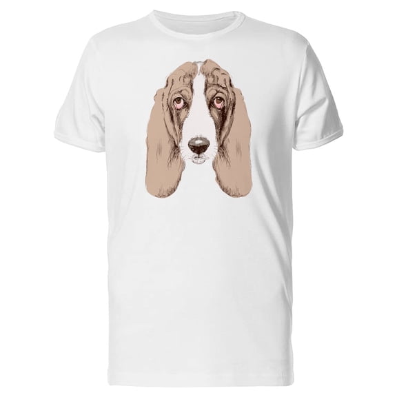 Basset Hound Head Tee Men's -Image by Shutterstock