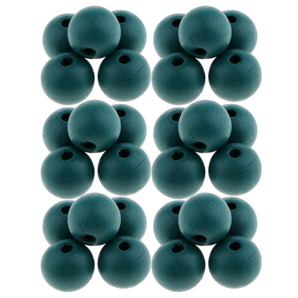 ARTES de 30 PIEZAS NATURALES NATURALES forma forma forma de de APACIADORES TEÑIDOS PERSONAS de 18mm para Hallazgos de Bricolaje 6 Macarena Perlas sueltas redondas de madera