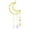 F, variant on Moon Shape Hanging Wind Chimes, Crystal-Decorated Hanging Ornaments, Room Wall Decor, Crystal Dream Catcher Pendant for Windows, Gardens, Home Decoration