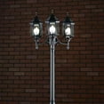 thumbnail image 4 of NOMA Outdoor Lamp Post 7' Triple Head All Weather Classic Decor, Black, 4 of 11