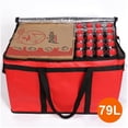 thumbnail image 4 of Insulated Food Delivery Bag for Hot and Cold Meal, XXX-Large, Grocery Tote Insulation Bag for Catering, Pizza Warmer, Insulated Grocery Bags, Cooler Bag, Black with Red Edge, 1-Pack, 4 of 5