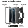 thumbnail image 4 of Dteck Case for Samsung Galaxy Tab A 10.1 inch SM-T510/T515/T517 (2019), Heavy Hybrid Rugged Shockproof Case with Handle Kickstand/Adjustable Shoulder Strap, Black+Gray, 4 of 7