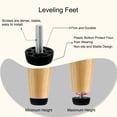 thumbnail image 4 of M8 x 28 x 30mm Furniture Glide Leveling Feet Adjustable Levelers Protector for Chair Table Leg 12pcs, 4 of 7