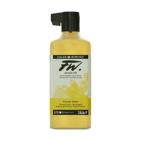 UPC: 5011386073453 | Daler-Rowney FW Acrylic Artists Ink  6 oz. Bottle  Process Yellow