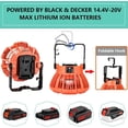 thumbnail image 2 of Portable Hanging Tent Fan, Battery-powered Ceiling Fan with Hooks, Camping Tent Cooling System-rechargeable Fan for Camping, Hiking, and Backpacking (battery Not Included), 2 of 7