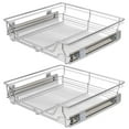 thumbnail image 1 of vidaXL Pull-Out Wire Baskets 2 pcs Silver 600 mm, 1 of 5