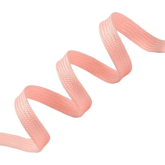 2 Pairs Luminous Polyester Cord Shoelace Glow in the Dark Flat Shoe Lace Salmon 8mm 1.4m/strand