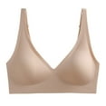 thumbnail image 1 of Sujetador deportivo sin marcas para dormir para mujer - Nailon, cómodo/transpirable, color liso, tirantes ajustables, lavado a mano, S/M/L/XL, 1 of 3