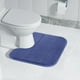 thumbnail image 4 of Alfombra de baño en forma de U de espuma azul, tapetes para inodoro, alfombras para baño, suaves, cómodas, absorción de agua, antideslizante, gruesa, lavable a máquina, más fácil de secar, 4 of 7