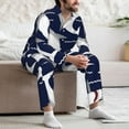thumbnail image 7 of Uemuo Angry Shark Pattern 2-Piece Loungewear Set - Men’s Soft Sleepwear, Cozy Winter PJs, Comfy Sleep Set-XX-Large, 7 of 7