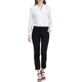 thumbnail image 2 of INSPIRE CHIC Women's Shirt Flat Collar Long Sleeves Button Down Office Satin Shirt S White, 2 of 6