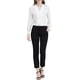 thumbnail image 2 of Camisa de oficina de satén de manga larga con cuello plano y botones para mujer, edición INSPIRE CHIC, talla XL, blanca, 2 of 6