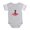 Heather Gray, variant on CafePress - FIN Puggle Valentine - Cute Infant Baby Football Bodysuit
