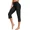 black, variant on Alove Womens High Waisted Swimming Pants with Pockets Water Swim Tights Swimming Capris